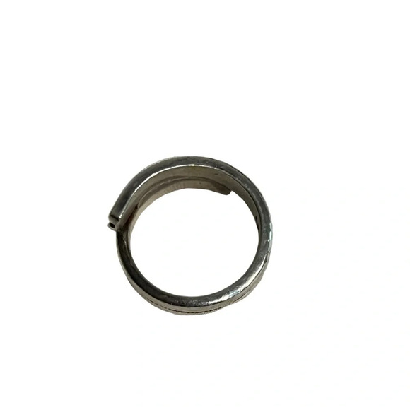 Southwestern Mexican Sterling 925 Silver Wrap Ring Wrap Band Marked Size 6.5 - Picture 9 of 12